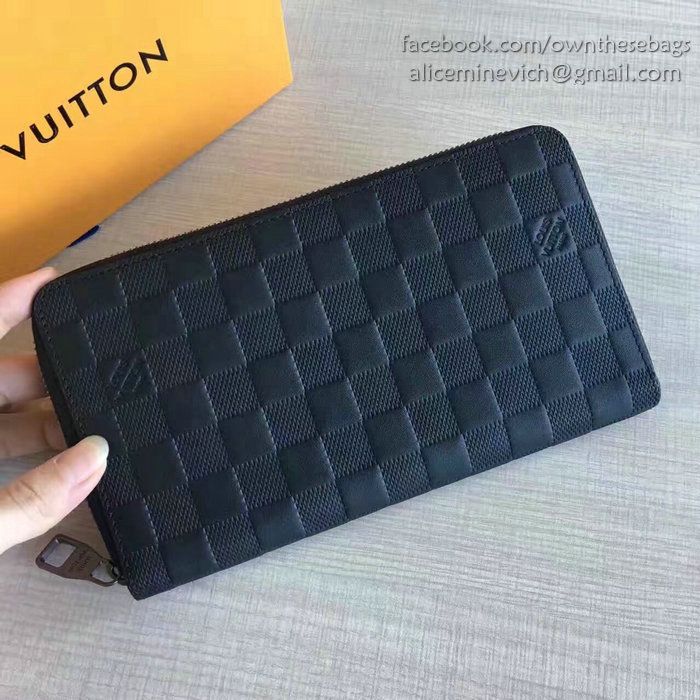 Louis Vuitton Damier Infini Leather Zippy Organiser Onyx N60002