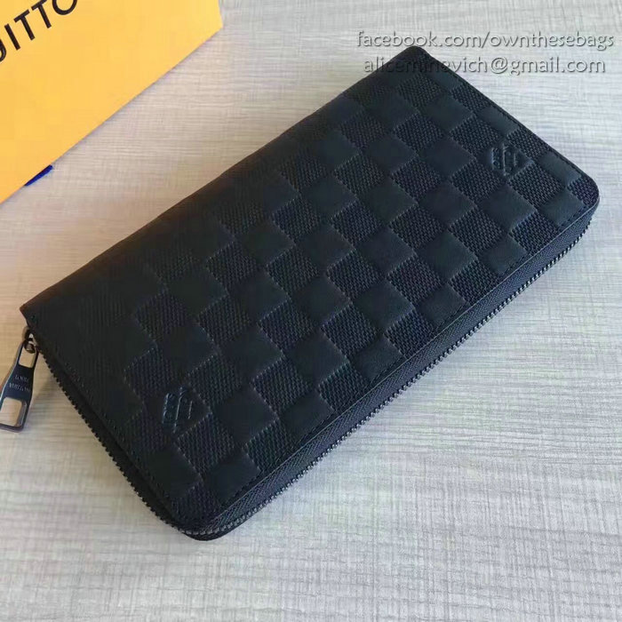 Louis Vuitton Damier Infini Leather Zippy Organiser Onyx N60002