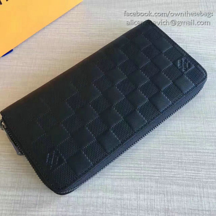 Louis Vuitton Damier Infini Leather Zippy Wallet Onyx N60017