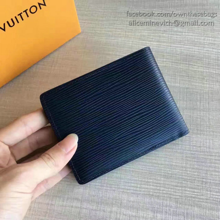 Louis Vuitton Epi Leather Multiple Wallet Navy Blue M60628