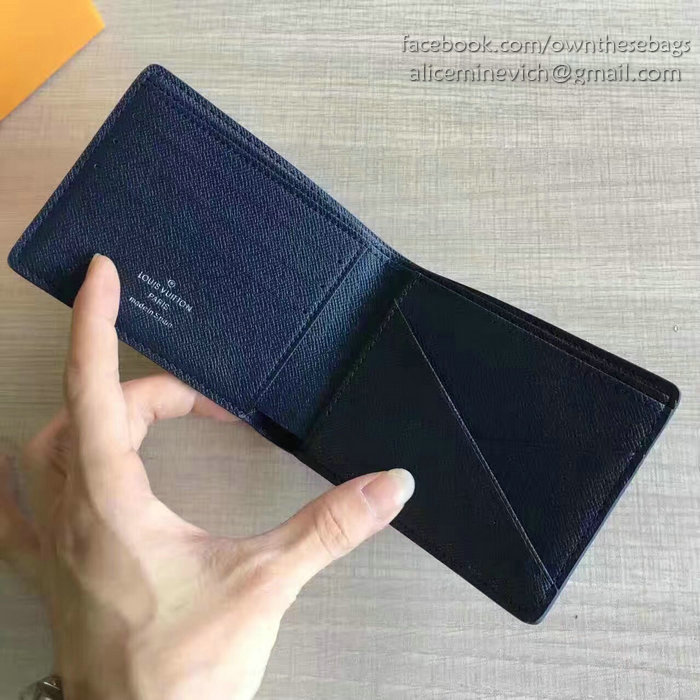 Louis Vuitton Epi Leather Multiple Wallet Navy Blue M60628