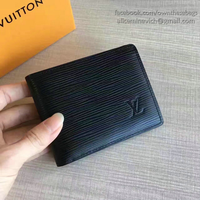 Louis Vuitton Epi Leather Multiple Wallet Noir M60628