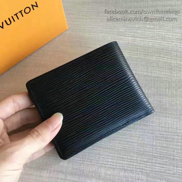 Louis Vuitton Epi Leather Multiple Wallet Noir M60628