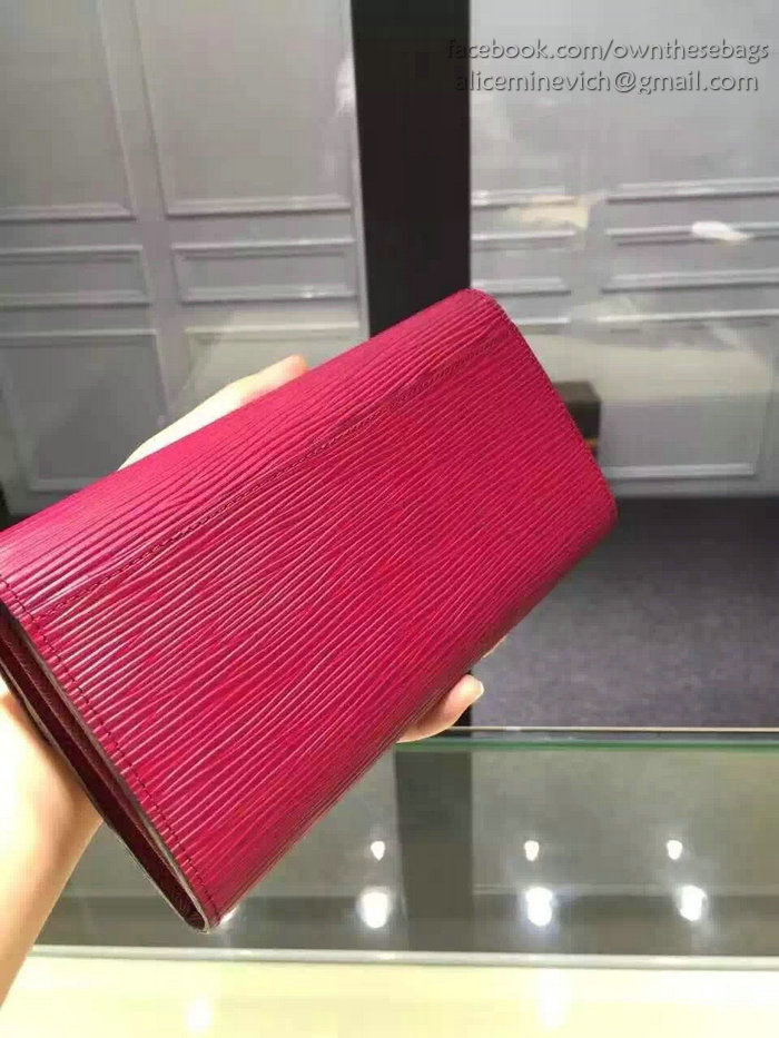 Louis Vuitton Epi Leather Sarah Wallet Fuchsia M60760