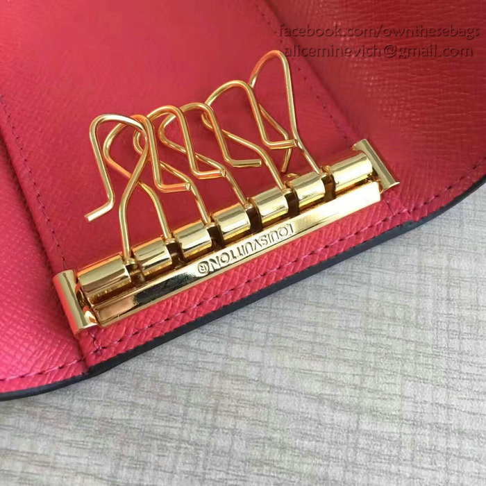 Louis Vuitton Monogram Canvas 6 Key Holder Red M60701