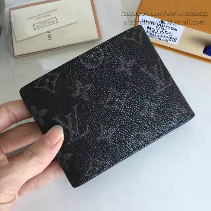 Louis Vuitton Monogram Eclipse Canvas Multiple Wallet M61695