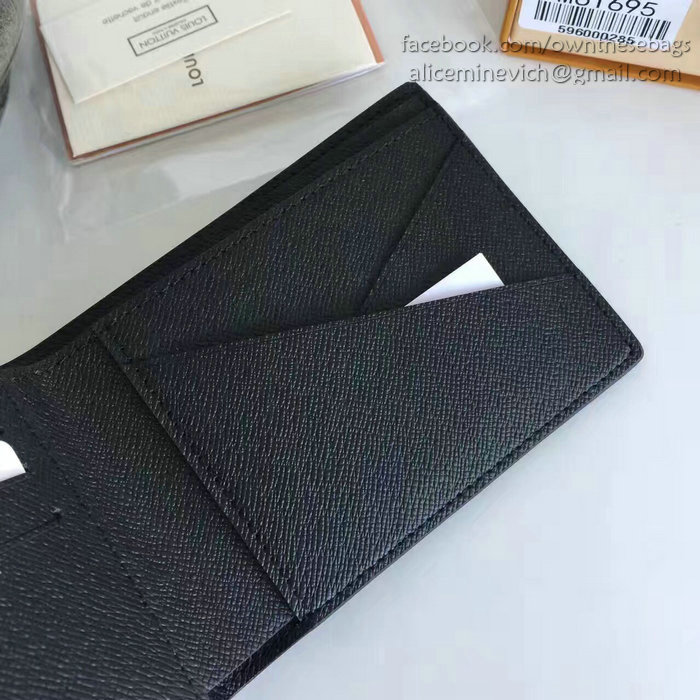 Louis Vuitton Monogram Eclipse Canvas Multiple Wallet M61695