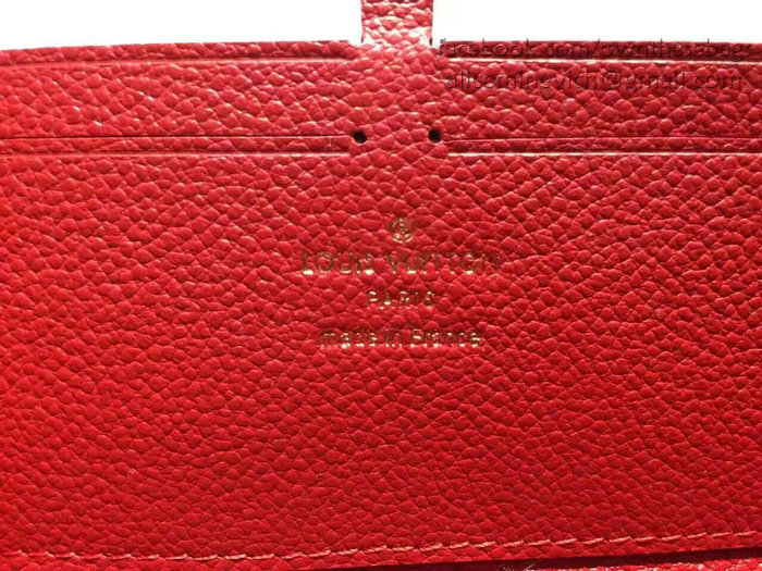 Louis Vuitton Monogram Empreinte Clemence Wallet Cherry M60171