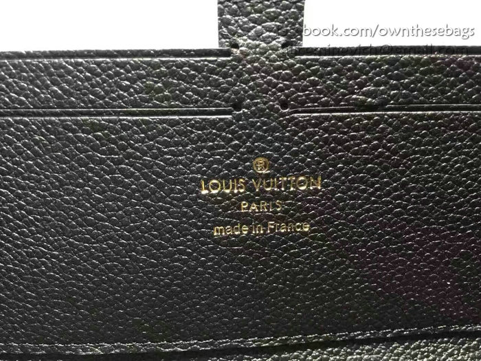 Louis Vuitton Monogram Empreinte Clemence Wallet Noir M60171