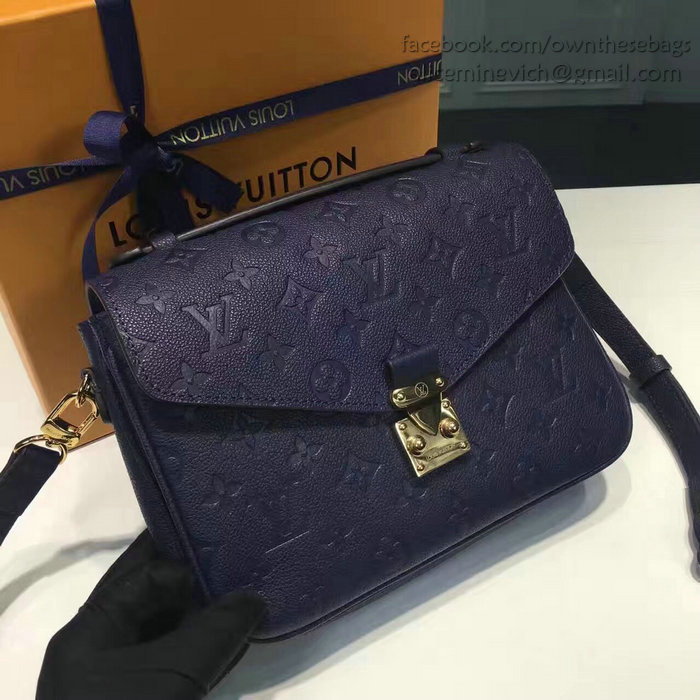 Louis Vuitton Monogram Empreinte Pochette Metis Blue M40780