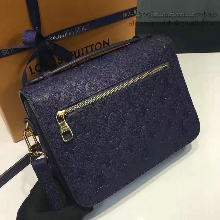 Louis Vuitton Monogram Empreinte Pochette Metis Blue M40780