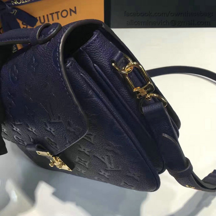 Louis Vuitton Monogram Empreinte Pochette Metis Blue M40780