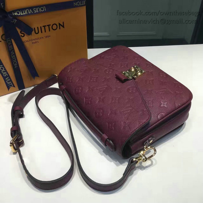 Louis Vuitton Monogram Empreinte Pochette Metis Fuchsia M40780