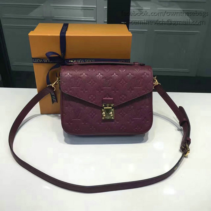 Louis Vuitton Monogram Empreinte Pochette Metis Fuchsia M40780