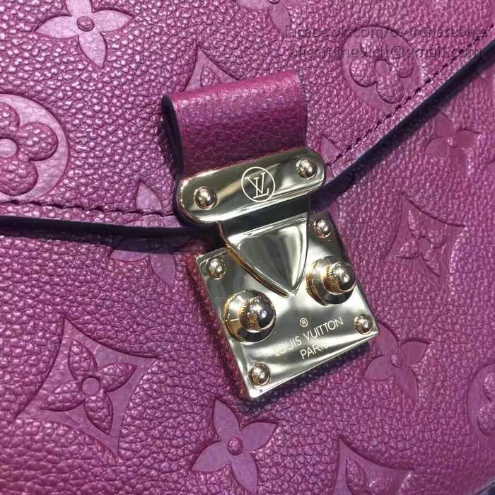 Louis Vuitton Monogram Empreinte Pochette Metis Fuchsia M40780