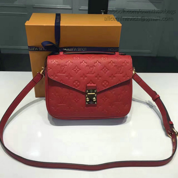 Louis Vuitton Monogram Empreinte Pochette Metis Red M40780