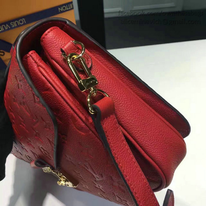 Louis Vuitton Monogram Empreinte Pochette Metis Red M40780