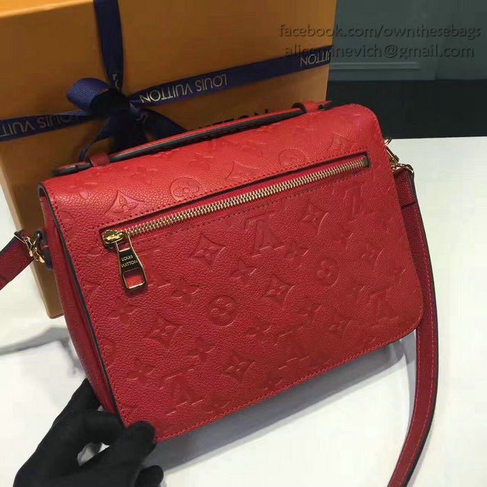 Louis Vuitton Monogram Empreinte Pochette Metis Red M40780