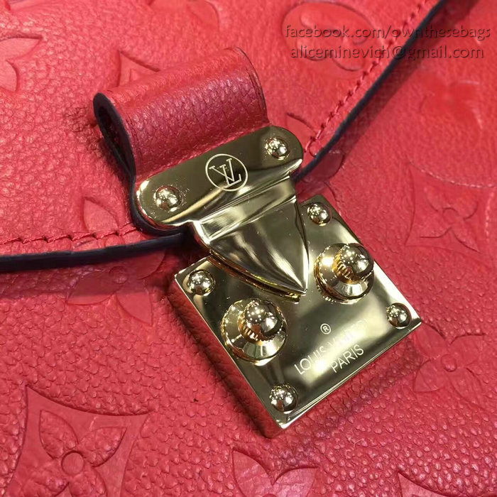 Louis Vuitton Monogram Empreinte Pochette Metis Red M40780