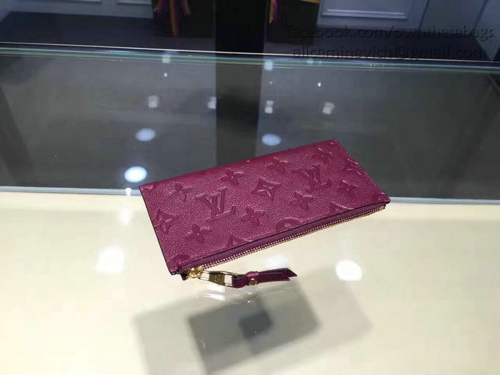 Louis Vuitton Monogram Empreinte Wallet Burgundy M60565