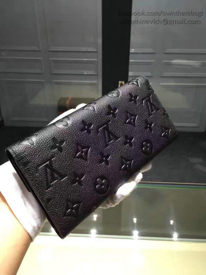 Louis Vuitton Monogram Empreinte Wallet Noir M60565