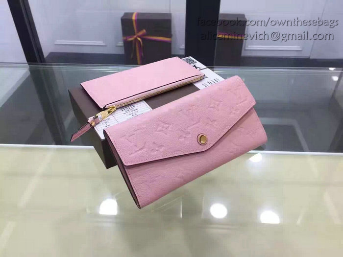 Louis Vuitton Monogram Empreinte Wallet Pink M60565