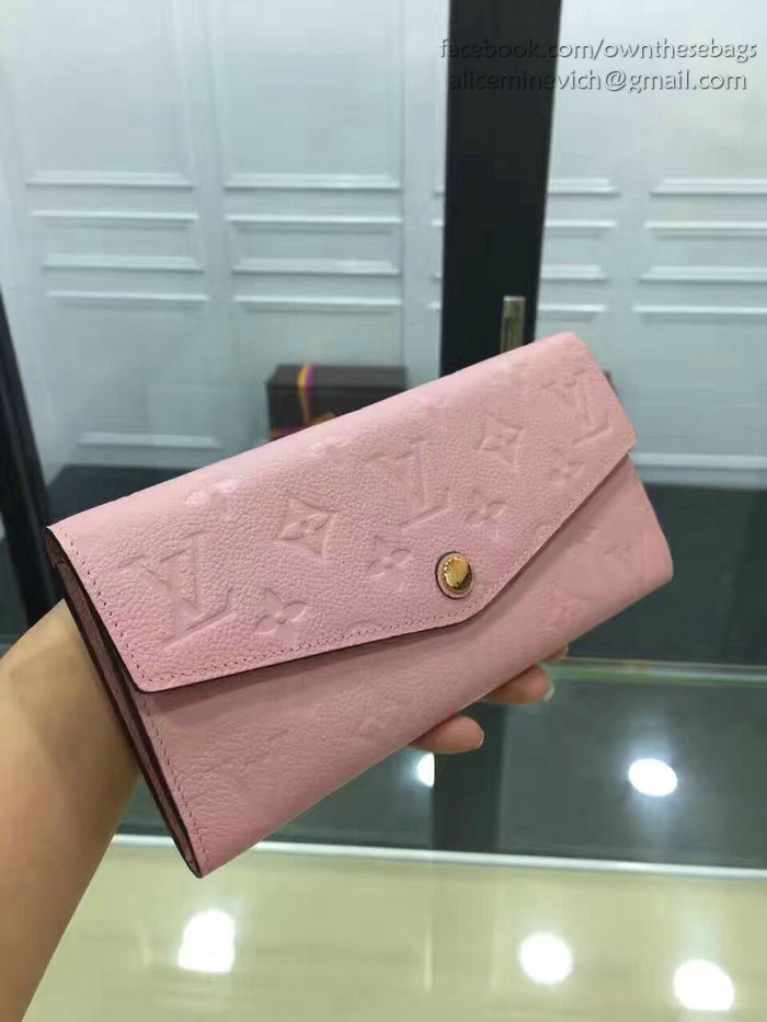 Louis Vuitton Monogram Empreinte Wallet Pink M60565