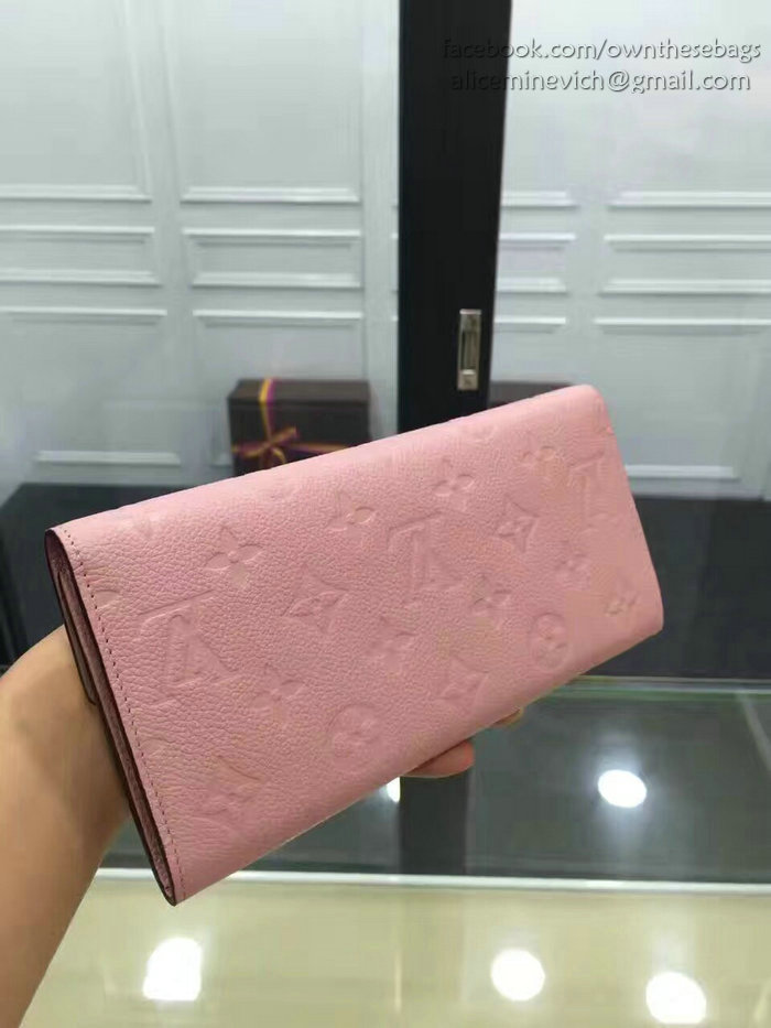 Louis Vuitton Monogram Empreinte Wallet Pink M60565