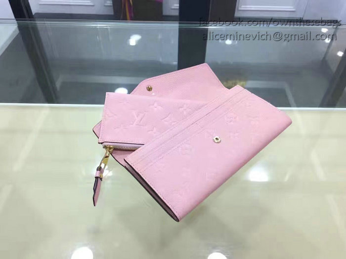 Louis Vuitton Monogram Empreinte Wallet Pink M60565