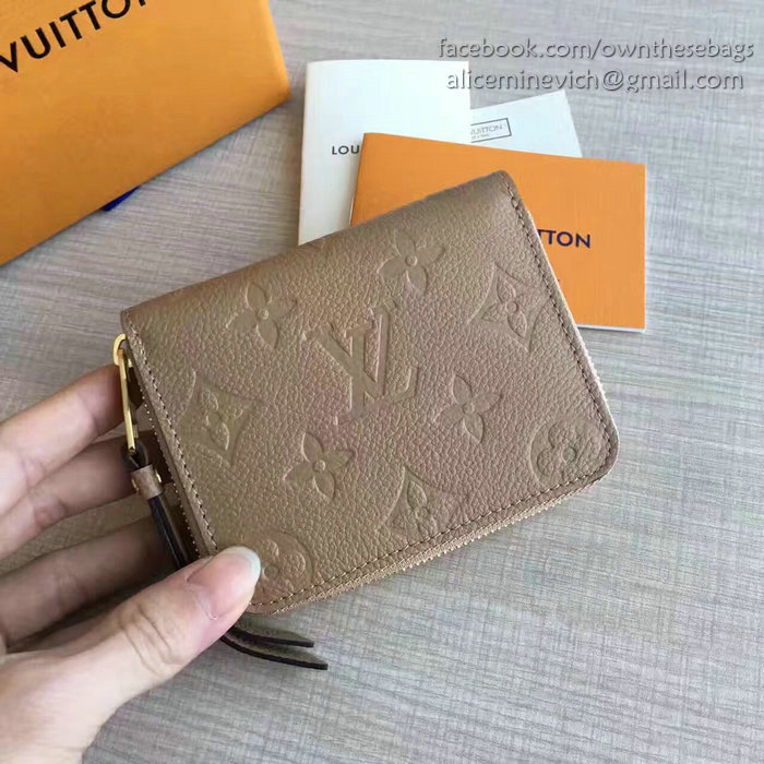 Louis Vuitton Monogram Empreinte Zippy Coin Purse Khaki M60067