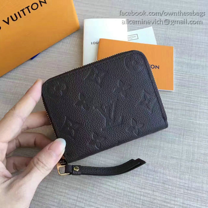 Louis Vuitton Monogram Empreinte Zippy Coin Purse Noir M60067