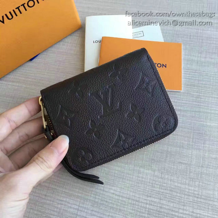 Louis Vuitton Monogram Empreinte Zippy Coin Purse Noir M60067