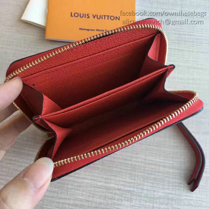 Louis Vuitton Monogram Empreinte Zippy Coin Purse Red M60067