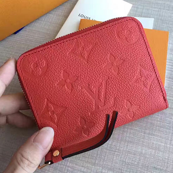 Louis Vuitton Monogram Empreinte Zippy Coin Purse Red M60067