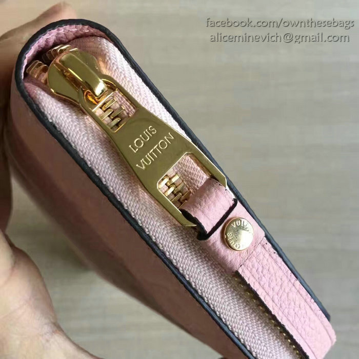 Louis Vuitton Monogram Empreinte Zippy Wallet Pink M60549