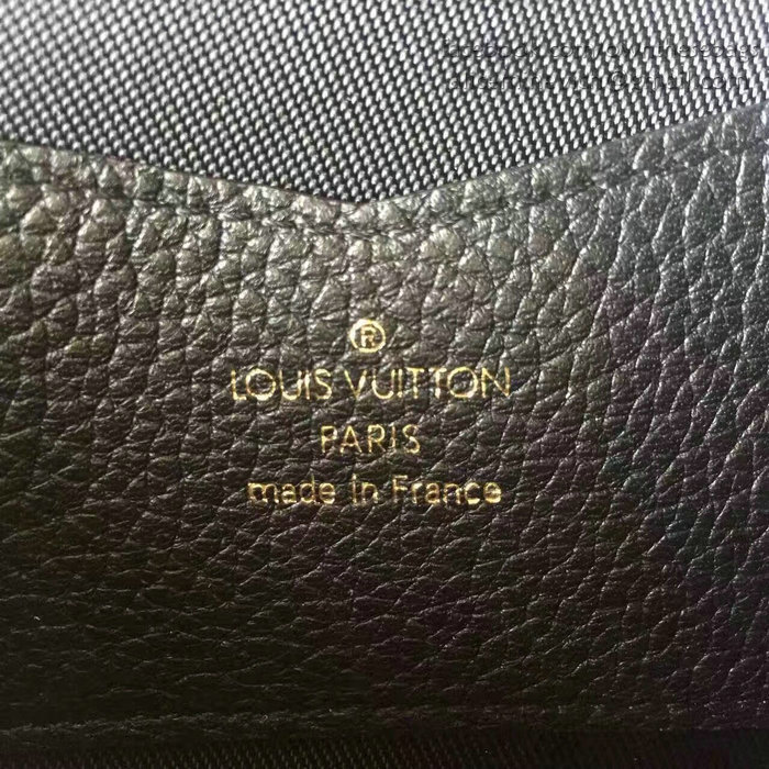 Louis Vuitton Soft Calf Leather Lockme Wallet Noir M60862