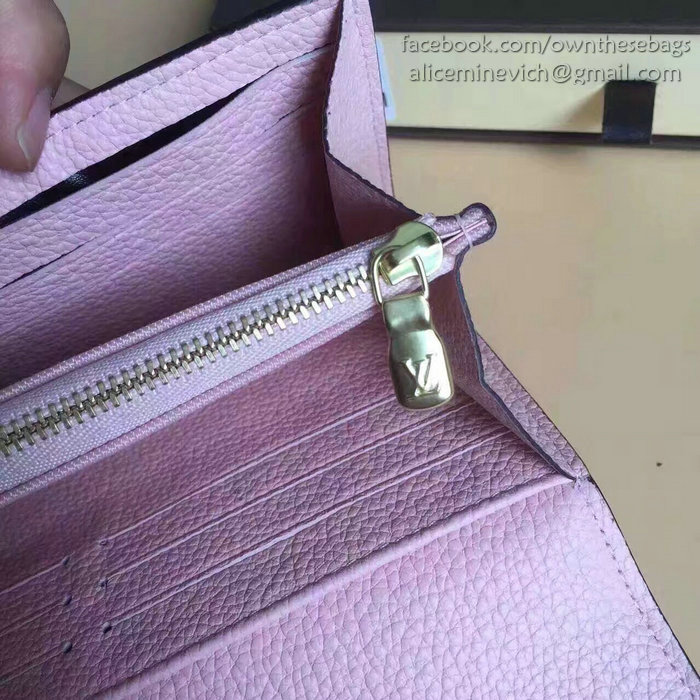 Louis Vuitton Soft Calf Leather Lockme Wallet Pink M60862