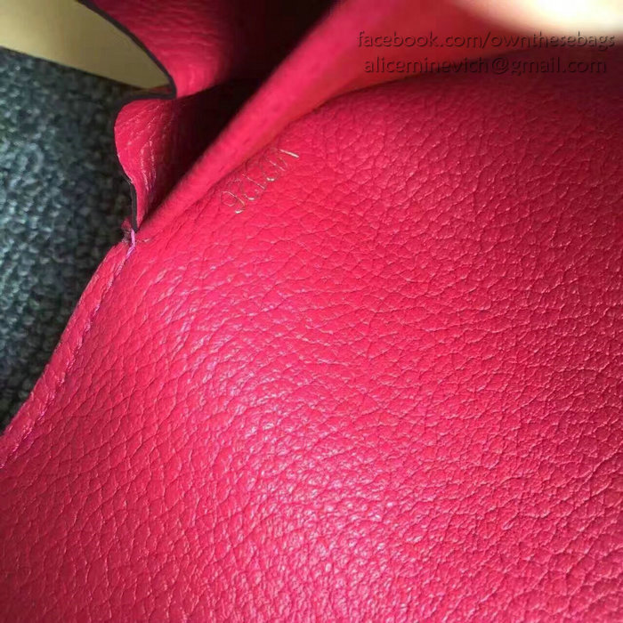 Louis Vuitton Soft Calf Leather Lockme Wallet Red M60862