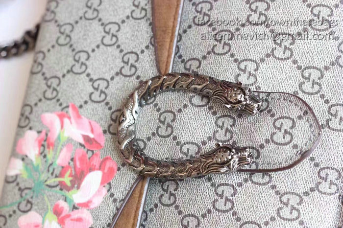 Gucci Dionysus GG Blooms Print Shoulder Bag Beige 400235