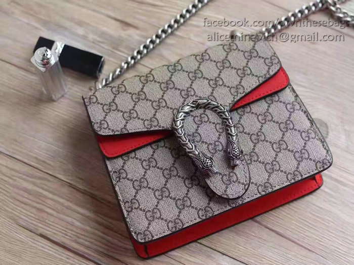 Gucci Dionysus GG Supreme Mini Bag Red 421970