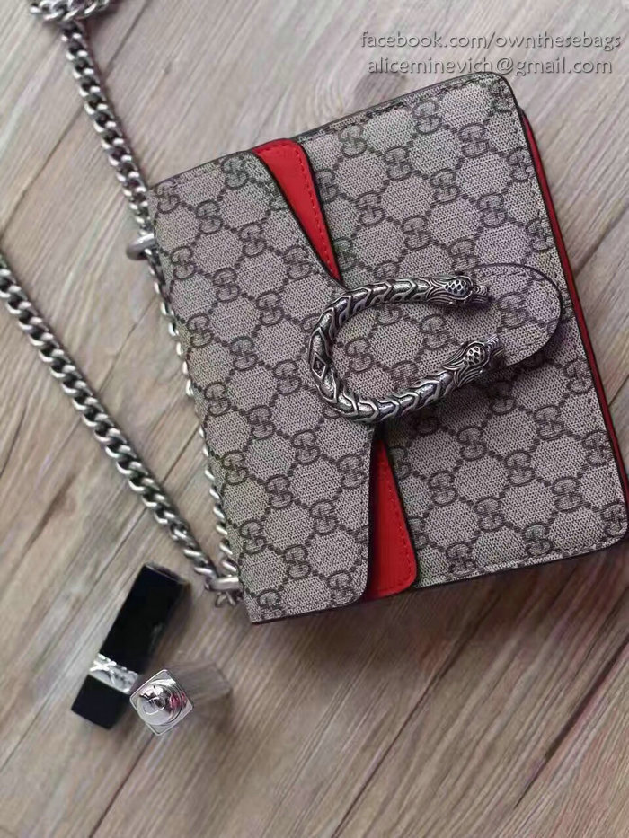 Gucci Dionysus GG Supreme Mini Bag Red 421970