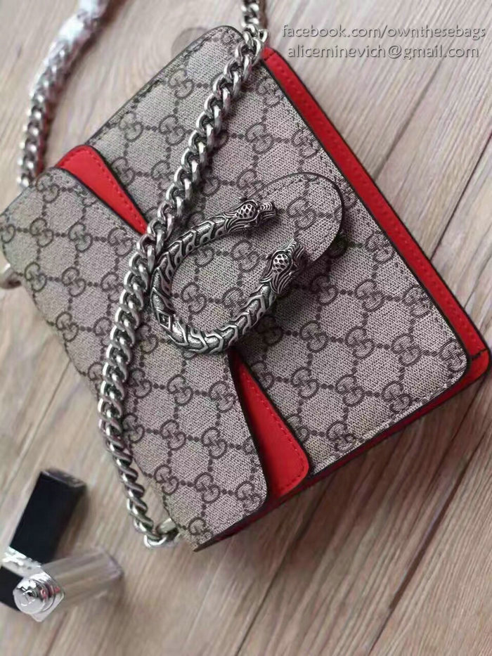 Gucci Dionysus GG Supreme Mini Bag Red 421970