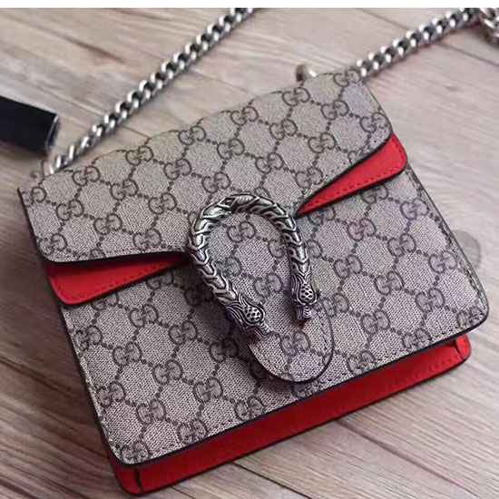 Gucci Dionysus GG Supreme Mini Bag Red 421970