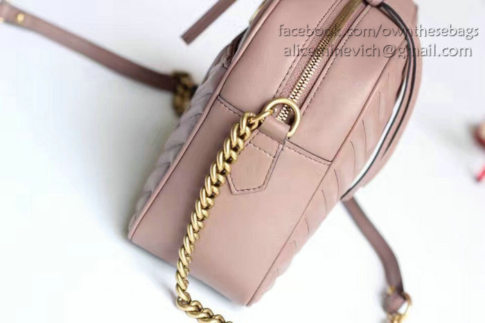 Gucci GG Marmont Matelasse Shoulder Bag Light Pink 443499