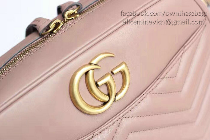 Gucci GG Marmont Matelasse Shoulder Bag Light Pink 443499