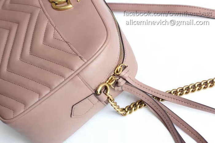 Gucci GG Marmont Matelasse Shoulder Bag Light Pink 443499