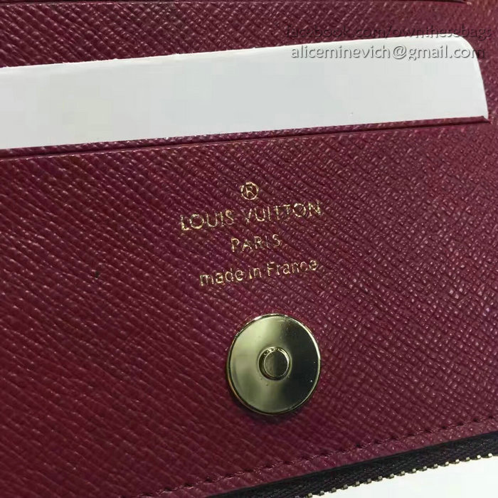 Louis Vuitton Monogram Canvas Adele Compact Wallet Burgundy M61271