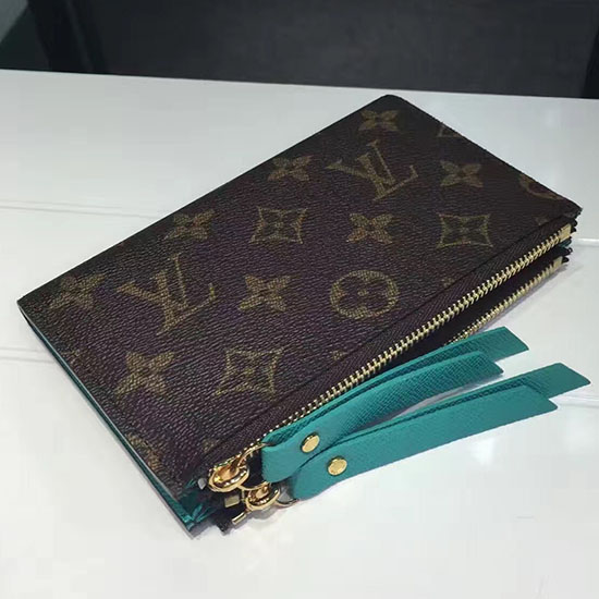 Louis Vuitton Monogram Canvas Adele Compact Wallet Green M61271