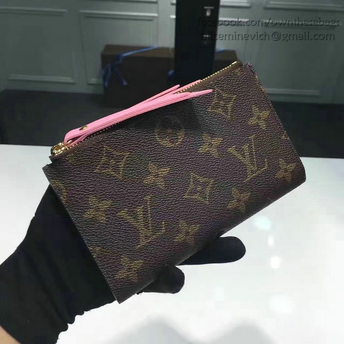 Louis Vuitton Monogram Canvas Adele Compact Wallet Pink M61271