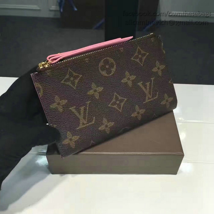 Louis Vuitton Monogram Canvas Adele Compact Wallet Pink M61271